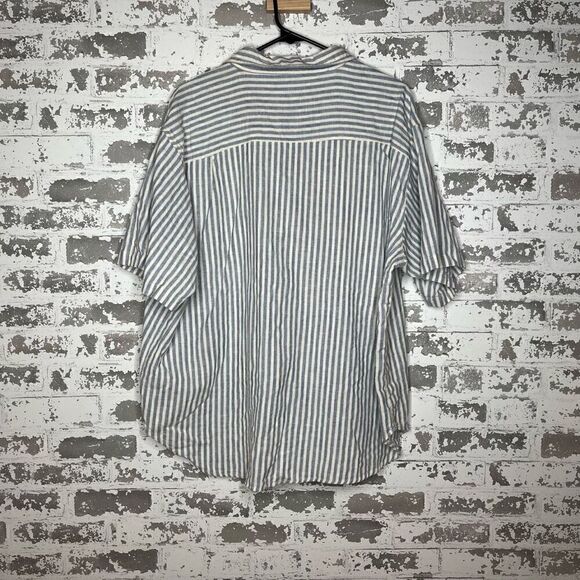 Kimkomō | vintage Hawaiian button down striped shirt - Picture 7 of 8